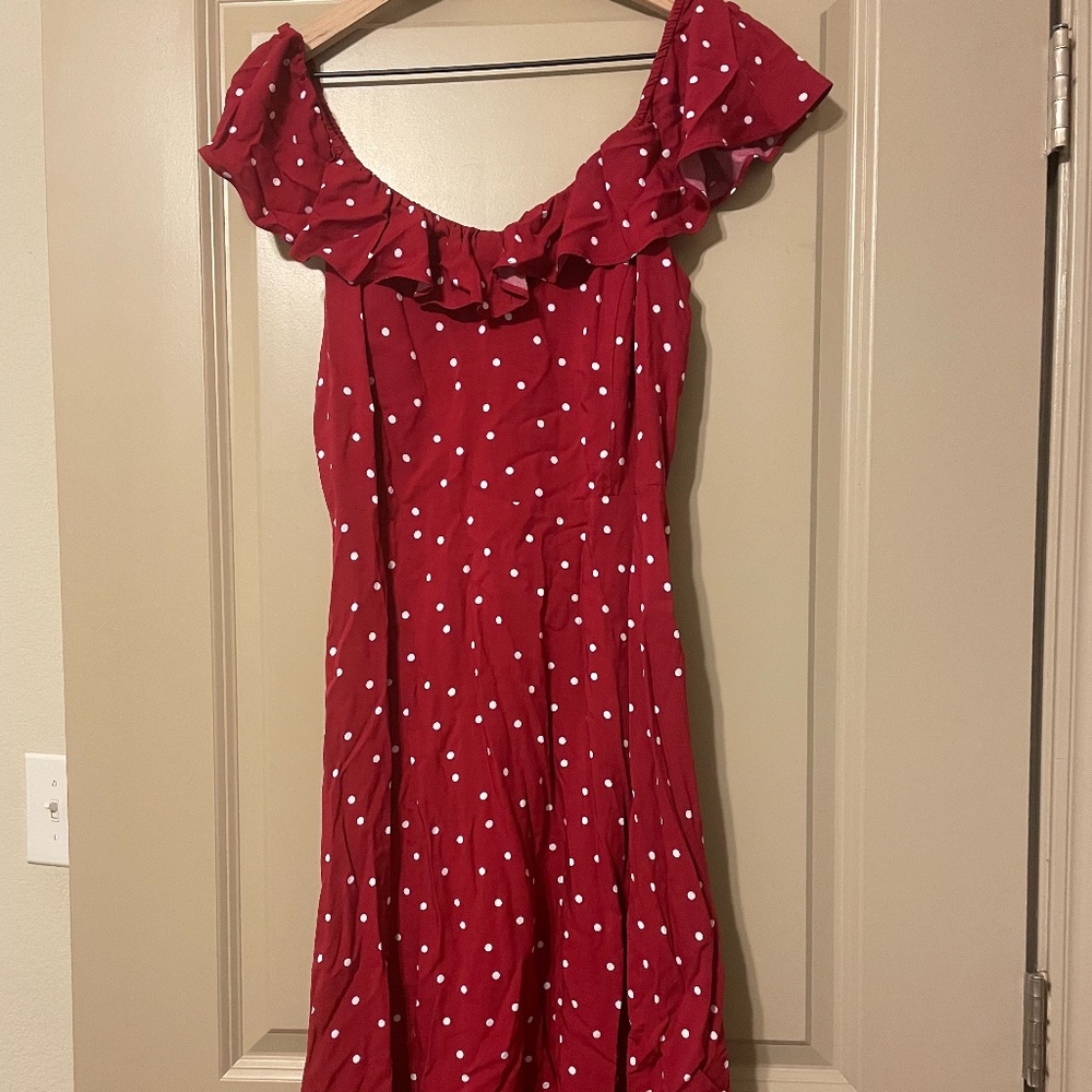 Red and white polkadot dress Old Navy -size Tall Medium